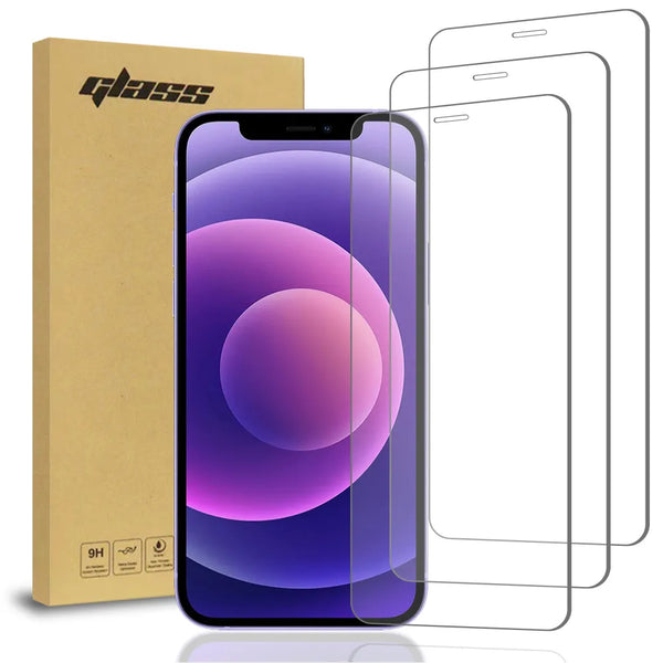 Apple iPhone 12 Pro Screen Protector 3-Pack Tempered Glass