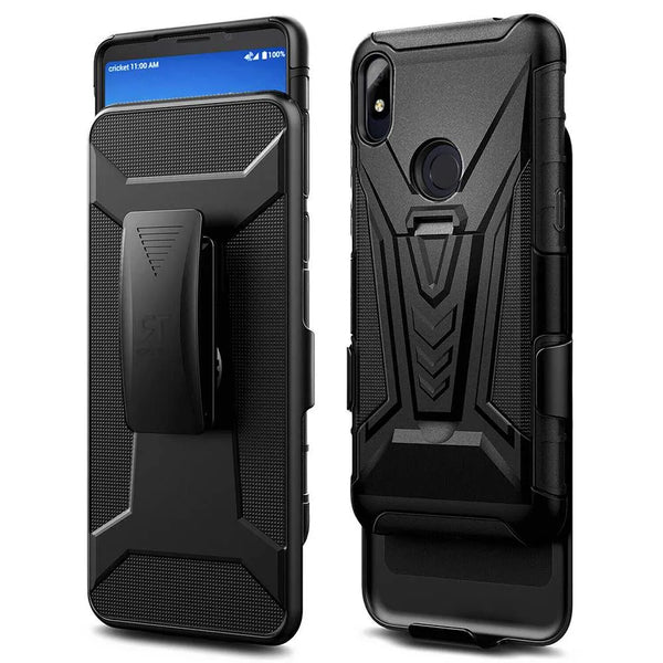 Kyocera DuraSport 5G Rome Tech Dual-Layer Holster Case wirh Kickstand