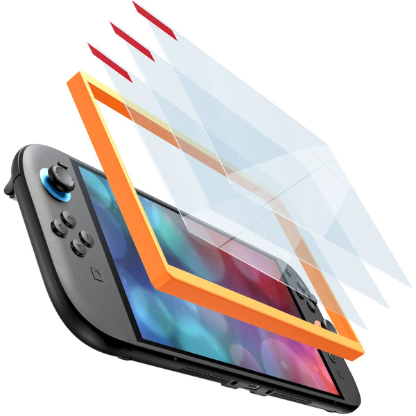 Nintendo Switch 2 (2025) Screen Protector With Plastic Frame (3 Per Pack)