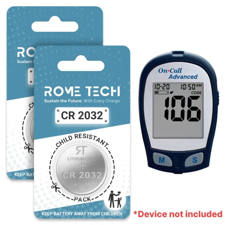 Replacement Battery for On Call Advanced Blood Glucose Monitor